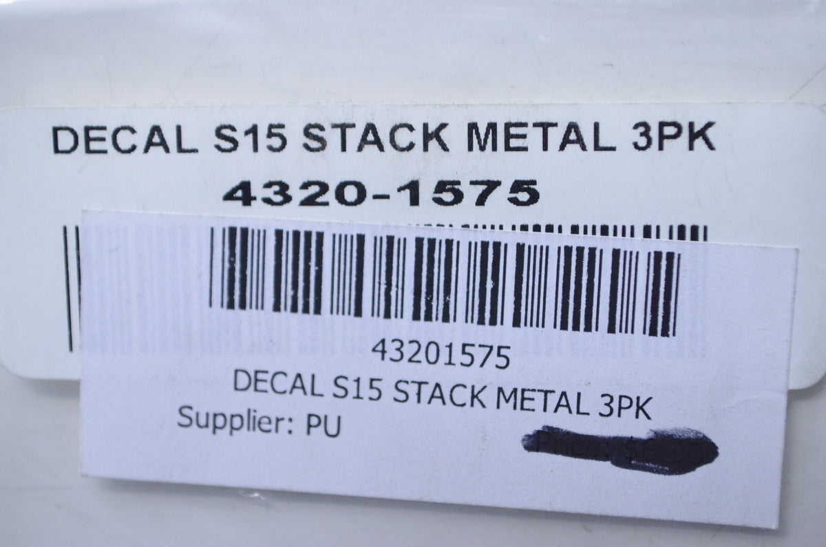 Cycle Express 43201575 S15 Stack Metal Thor Decal QTY 3 NOS