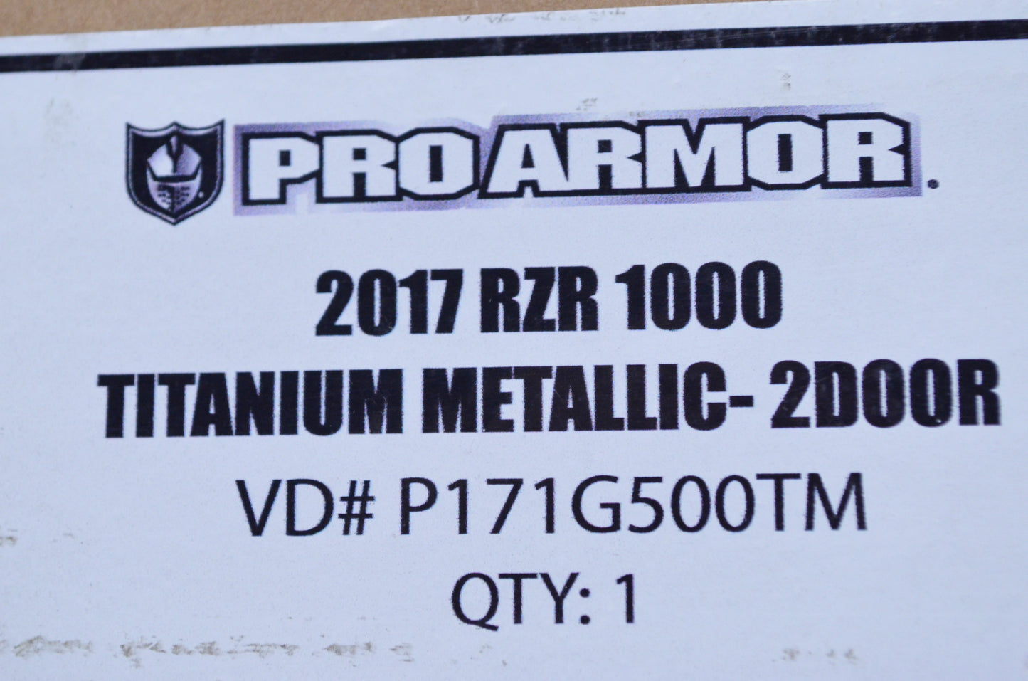 Pro Armor P171G500TM Titanium Metallic 2 Door Graphic Kit NOS