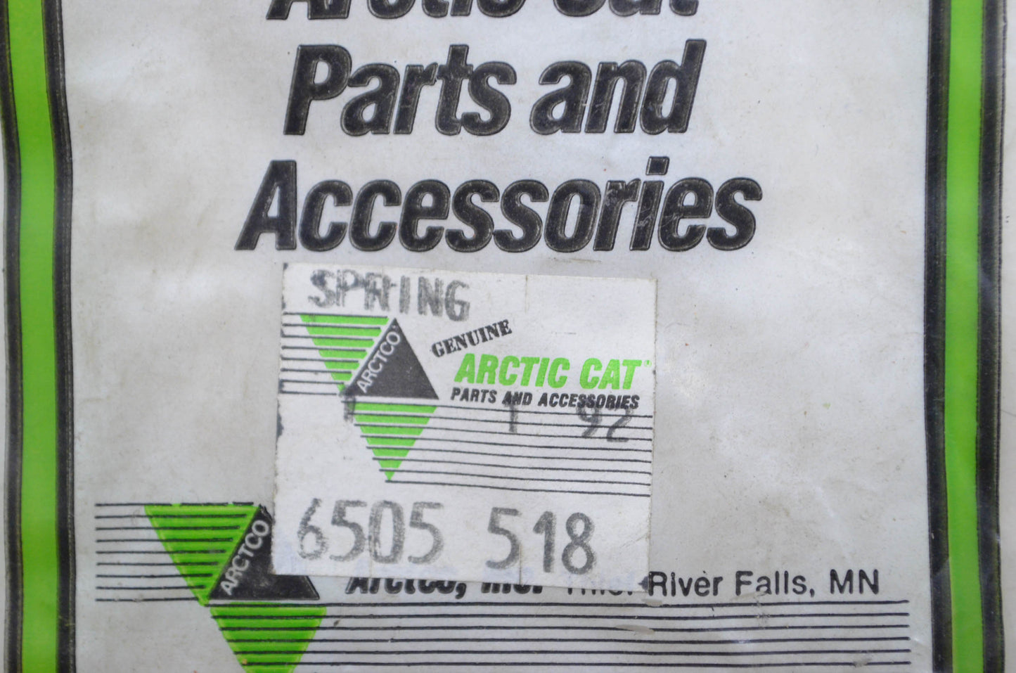 OEM Arctic Cat 6505-518 Piston Valve Spring NOS