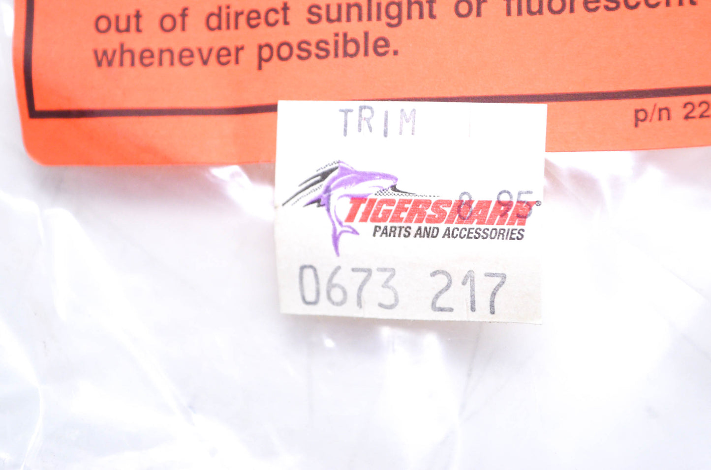 Tigershark 0673-217 Purple 269" Insert Edge Trim NOS