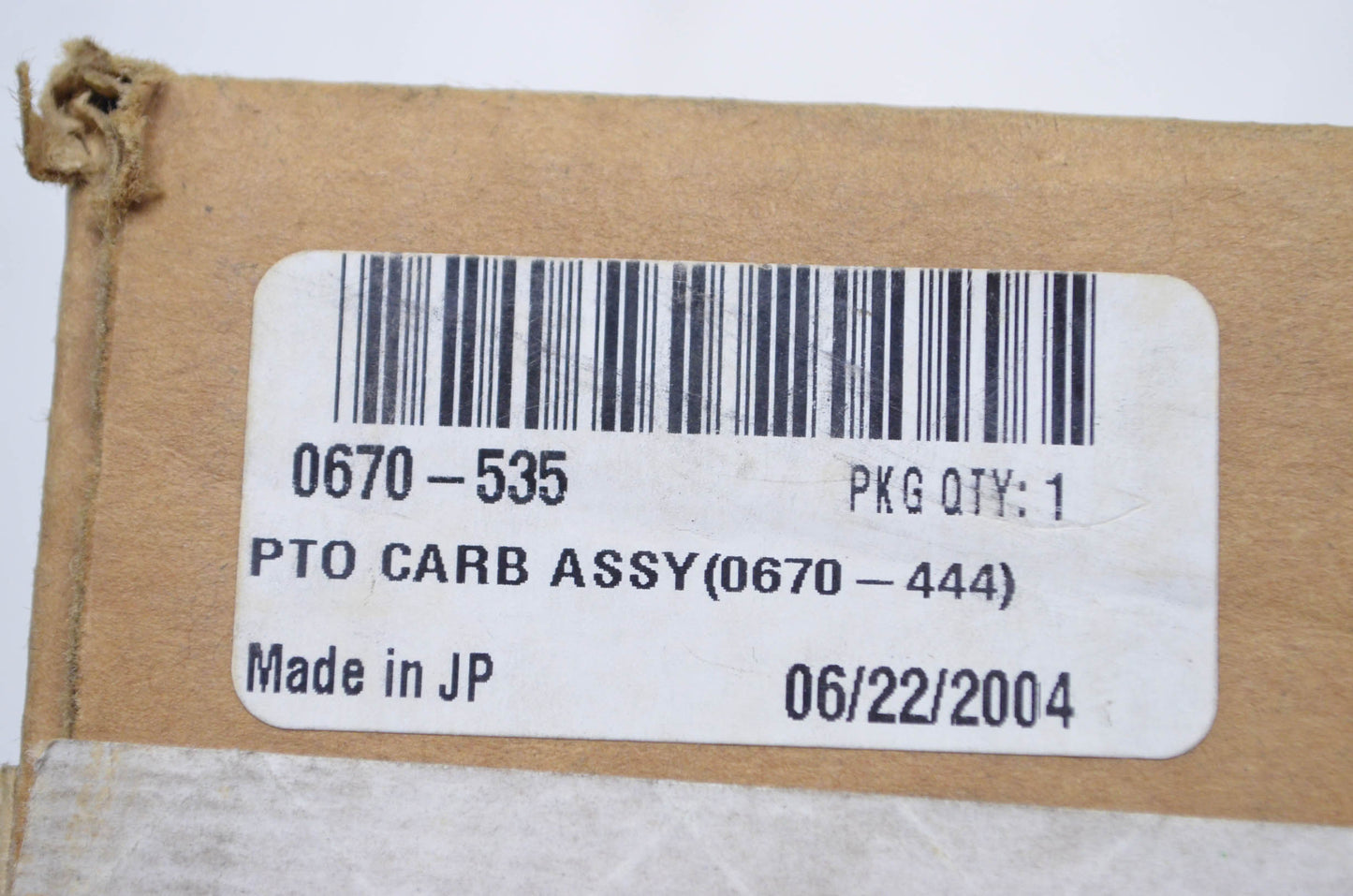 Tigershark 0670-535 PTO Carburetor Assembly NOS