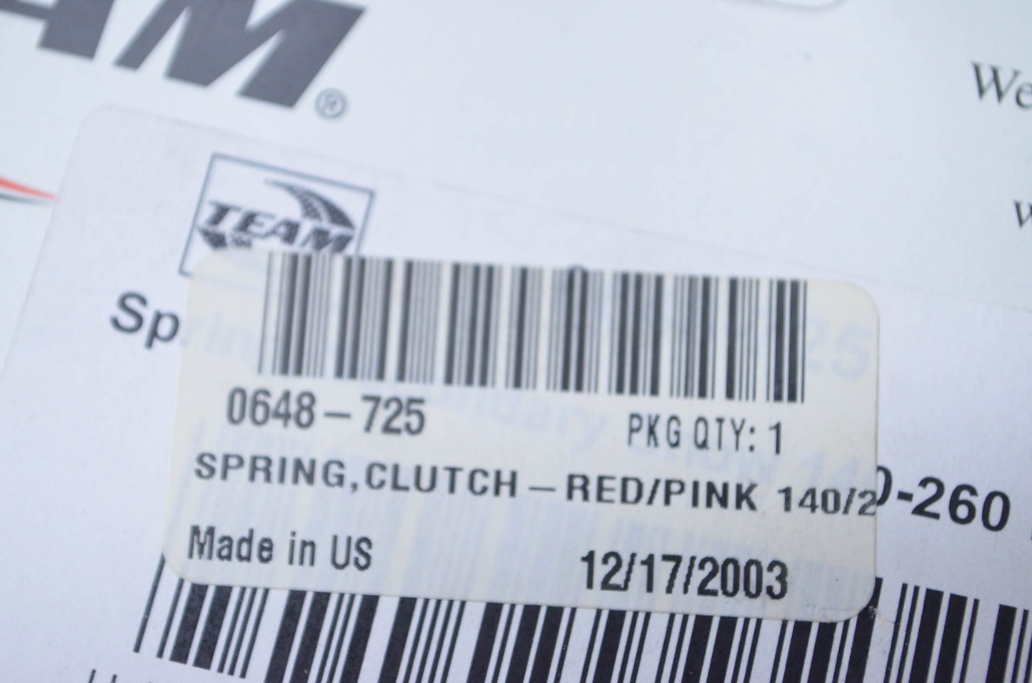 OEM Arctic Cat 0648-725 Red Clutch Spring NOS
