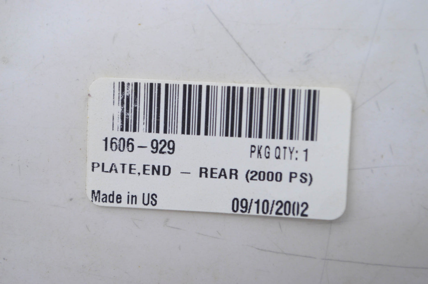 OEM Arctic Cat 1606-929 Rear End Plate NOS