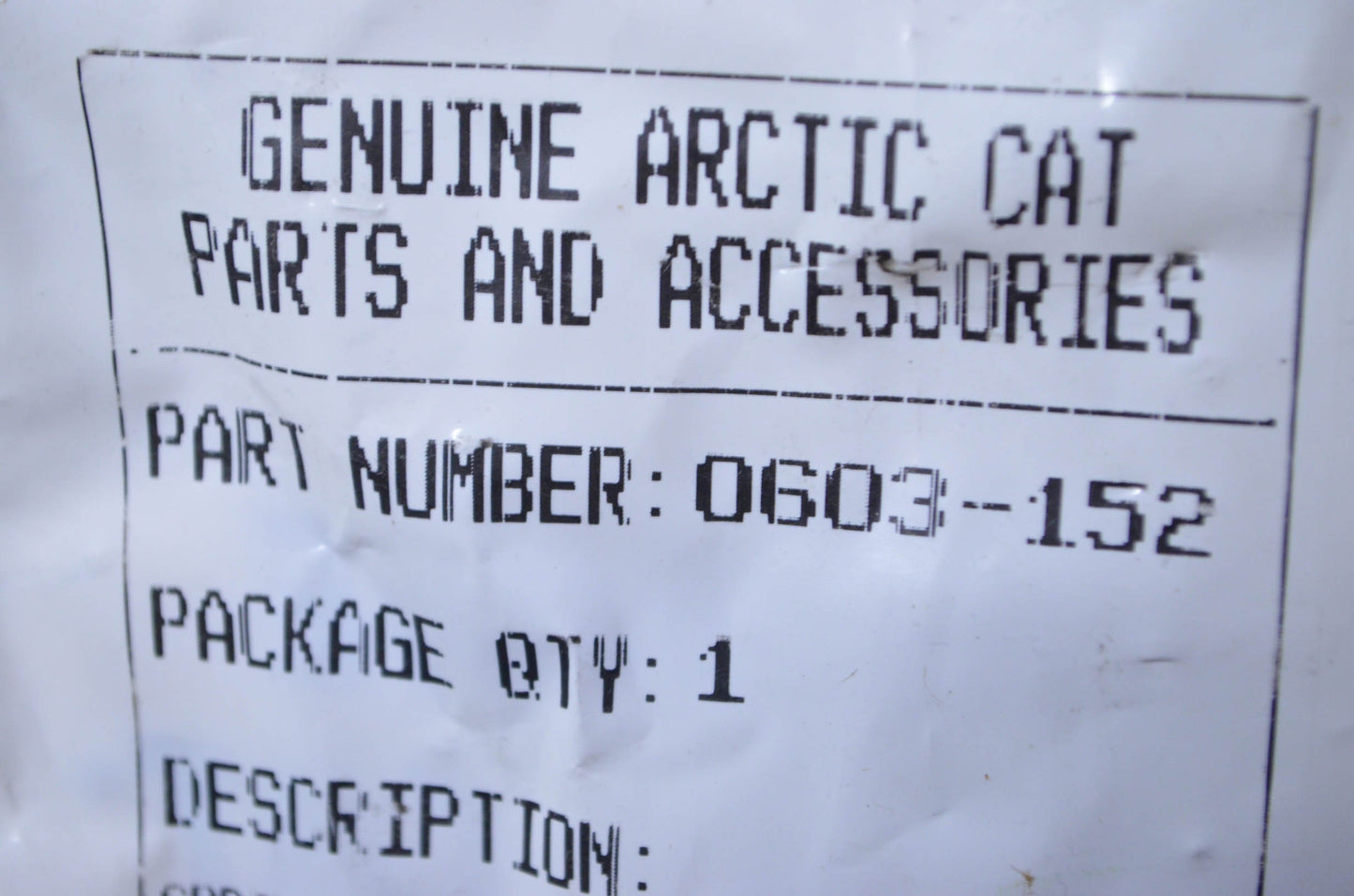 OEM Arctic Cat 0603-152 Front Suspension Compression Spring NOS