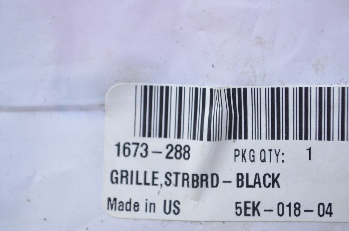 Tigershark 1673-288 Black Right Grille NOS