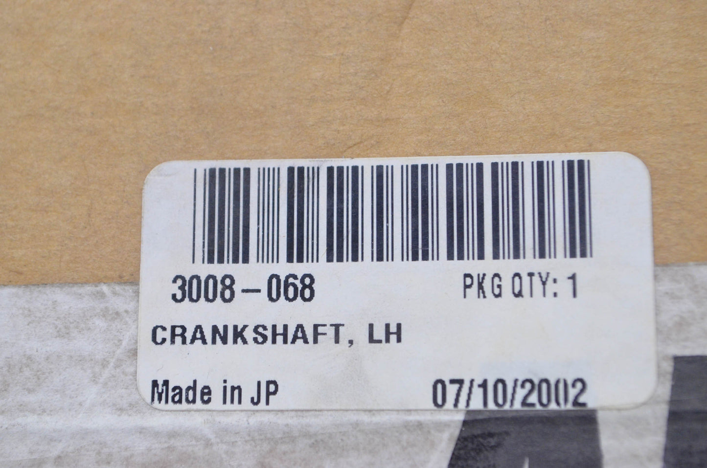 Tigershark 3008-068 Left Crankshaft NOS