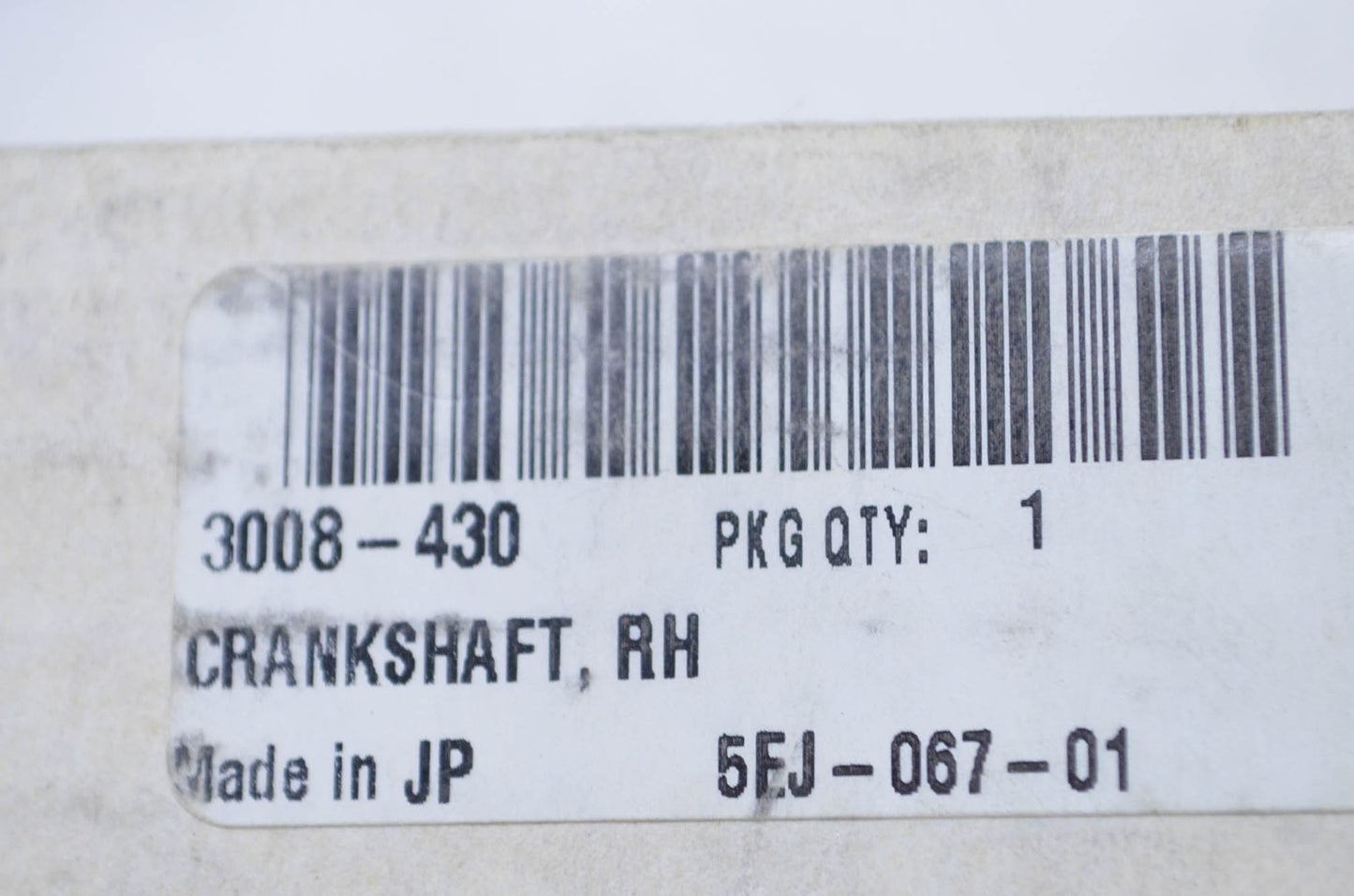 Tigershark 3008-430 Right Crankshaft NOS