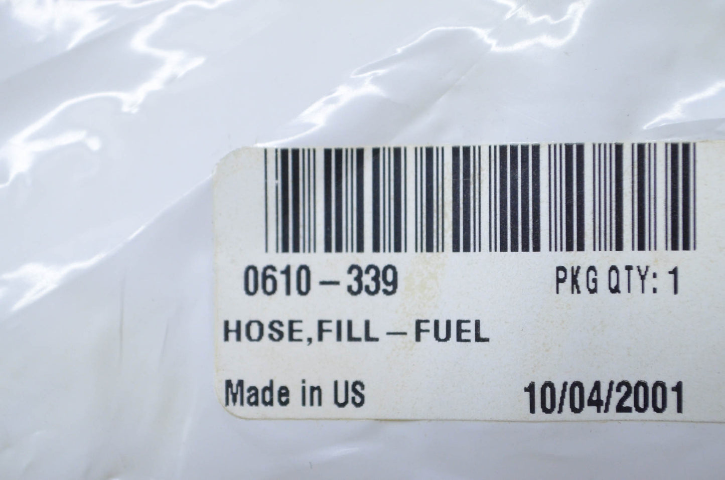 Tigershark 0610-339 Fuel Fill Hose NOS