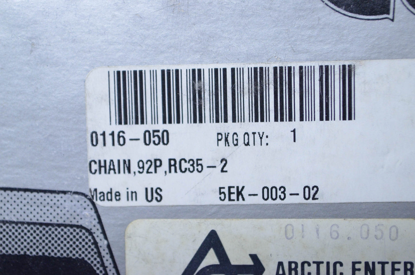 OEM Arctic Cat 0116-050 92P Chain NOS
