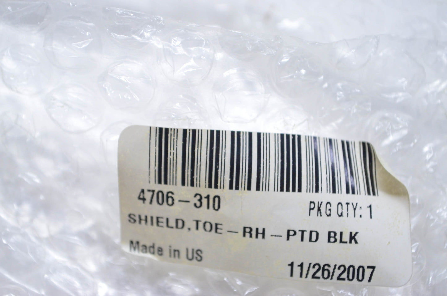 OEM Arctic Cat 4706-310 Painted Black Right Hand Toe Shield NOS