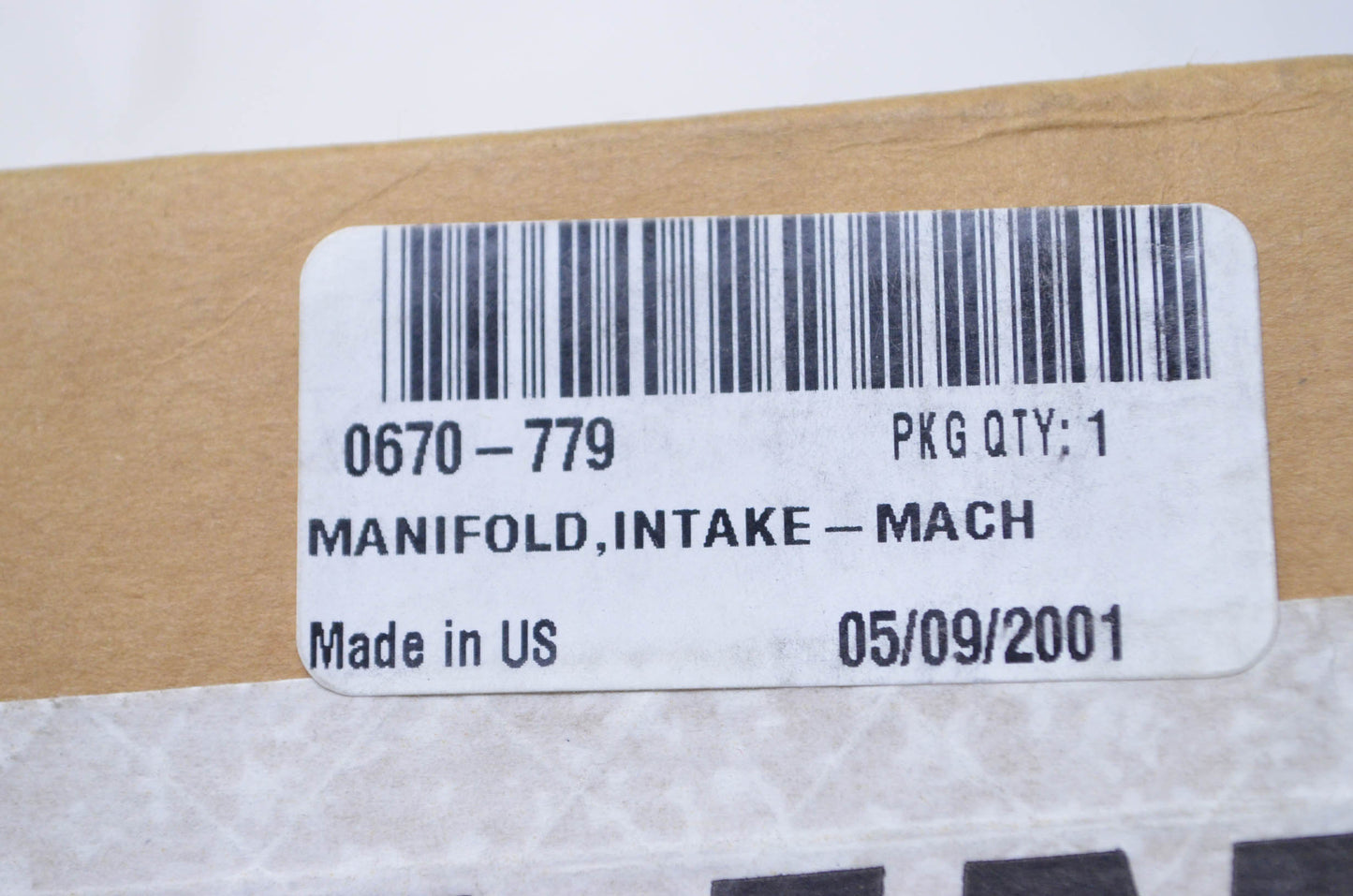 Tigershark 0670-779 Machine Intake Manifold NOS