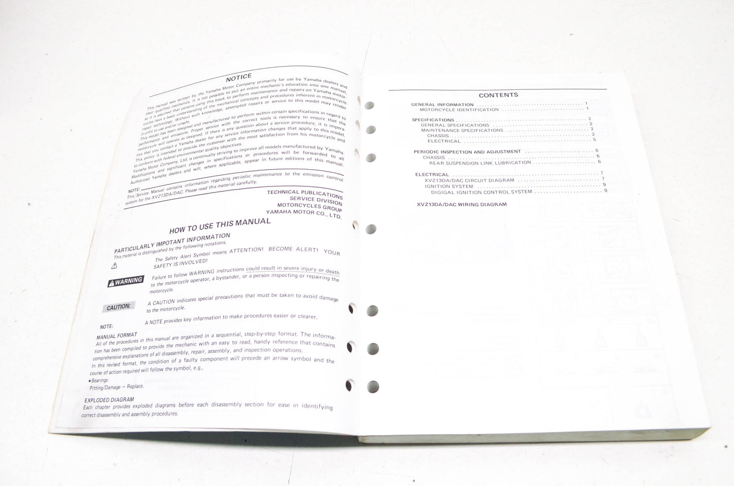 OEM Yamaha Venture Royale 1986-1993 Service Manual