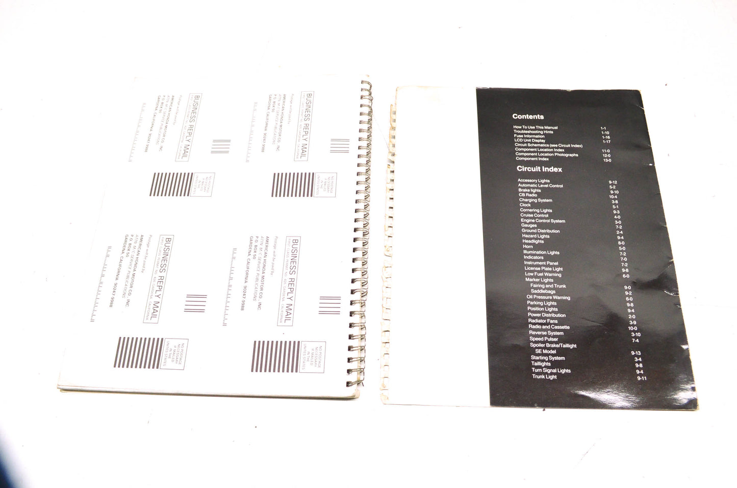 OEM Honda 1990 Gold Wing GL1500/GL1500SE Electrical Troubleshooting Manual
