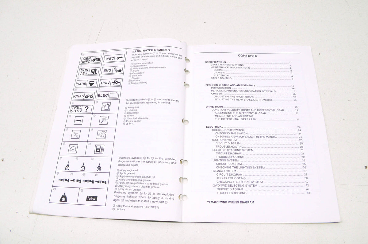 OEM Yamaha LIT-11616-15-22 YFM400FWNP-S Service Manual Supplement