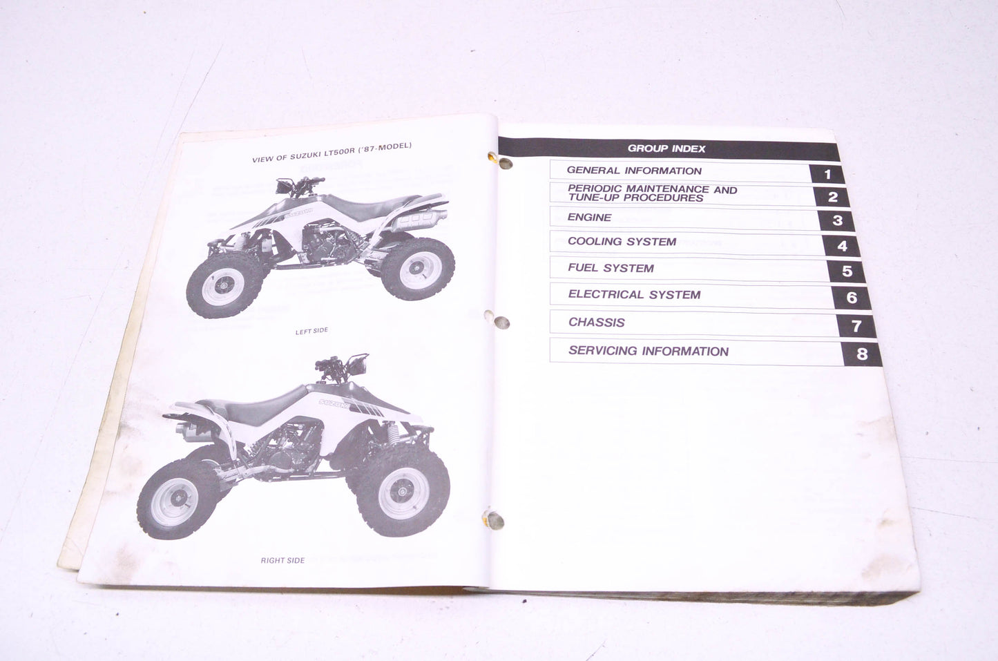 OEM Suzuki 99500-24010-01E Service Manual LT500R 1987-90