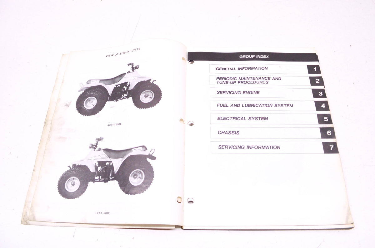 OEM Suzuki 99500-41010-03E Service Manual LT125 1983-87