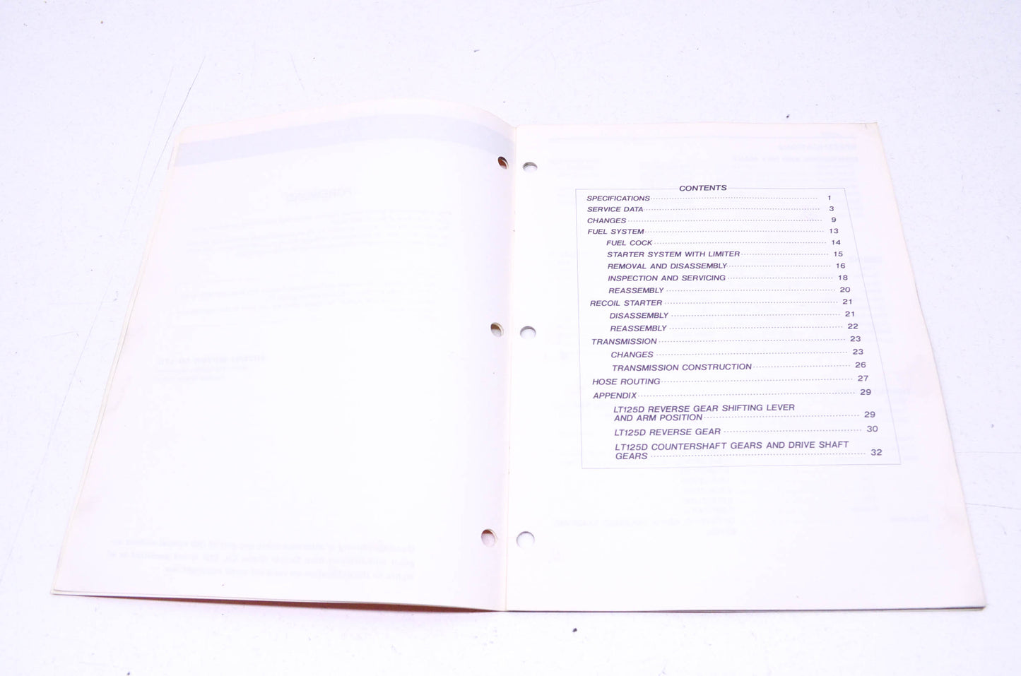 OEM Suzuki 99501-41040-01E LT125 Supplementary Service Manual