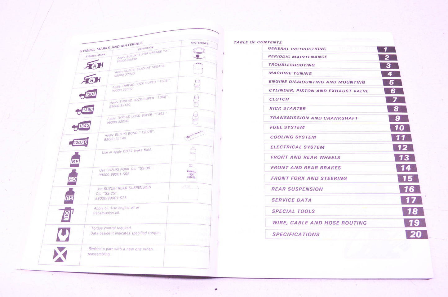 OEM Suzuki 99011-05D59-03A Owner's Manual RMX250W