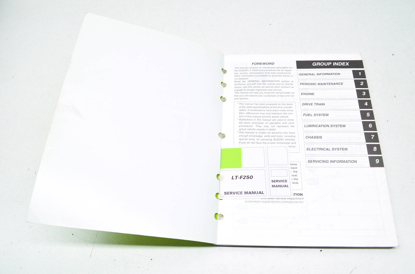 OEM Suzuki 99500-42160-01E LT-F250 Service Manual
