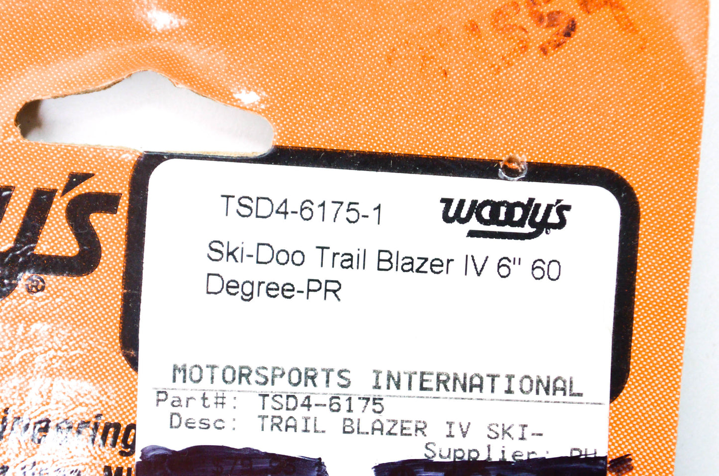 Woody's TSD4-6175, TSD4-6175-1 Trail Blazer Yamaha 6' Carbide Runner Kit NOS