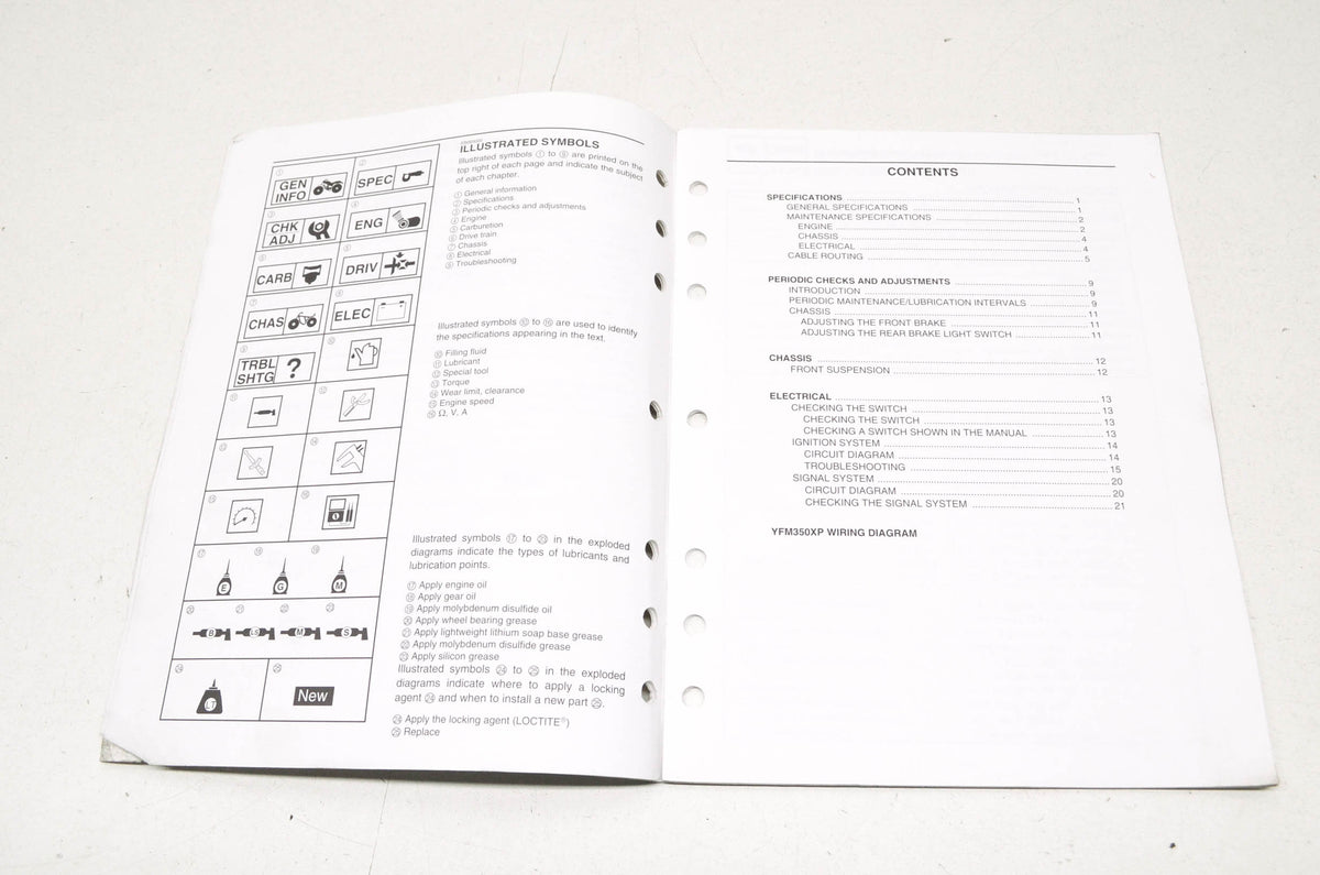OEM Yamaha LIT-11616-15-09 YFM350XP-S Service Manual Supplement