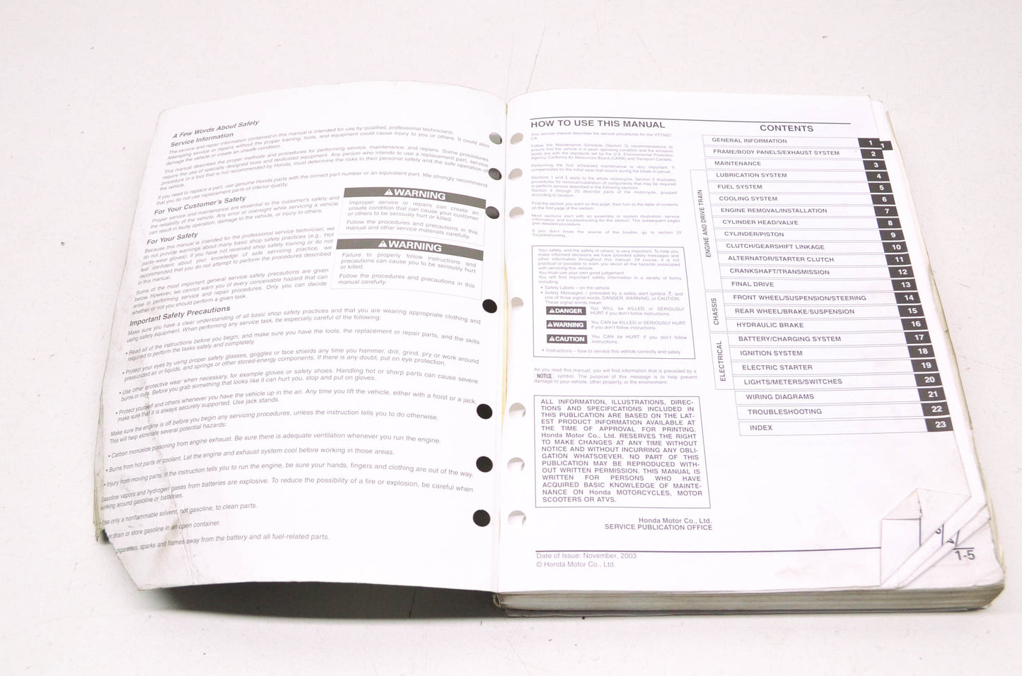 OEM Honda 61MEG05 Service Manual VT750C 04-09