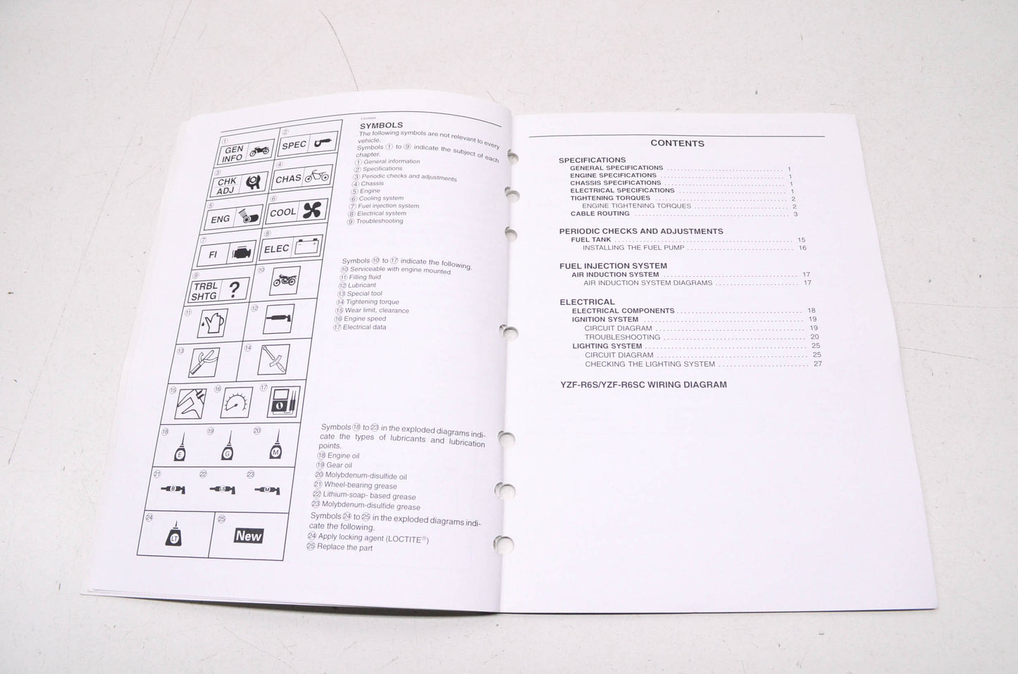 OEM Yamaha LIT-11616-17-46 Service Manual Supplement YZF-R6S(C)