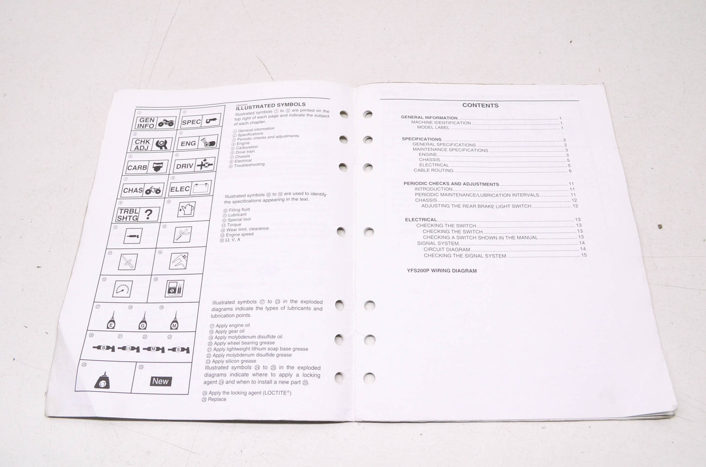 OEM Yamaha LIT-11616-15-05 YFS200P-S Service Manual Supplement