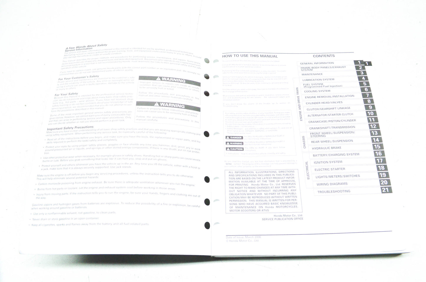 OEM Honda 61MCZ04 Service Manual CB900F 02-06
