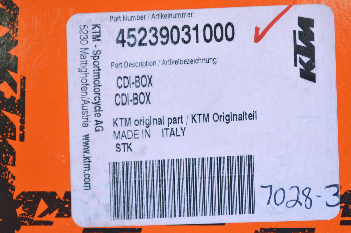 OEM KTM 45239031000 Box CDI NOS