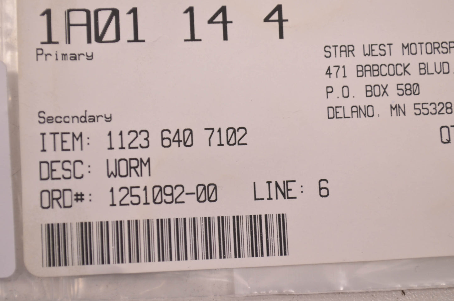 New OEM STIHL Worm Gear NOS