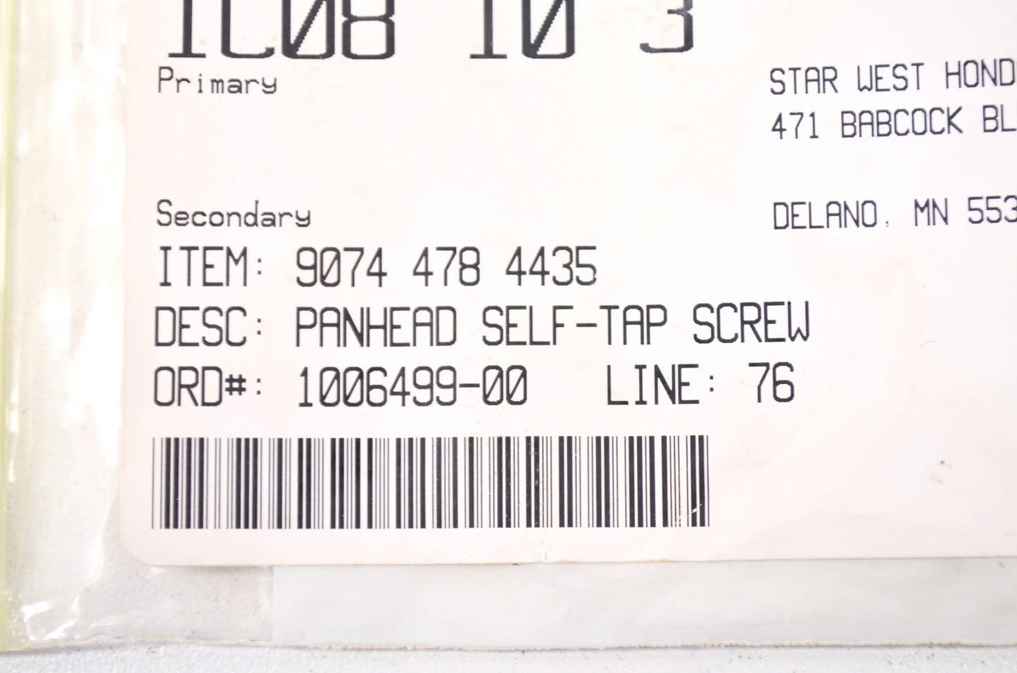 New OEM STIHL Panhead Self Tapping Screw QTY 5 NOS