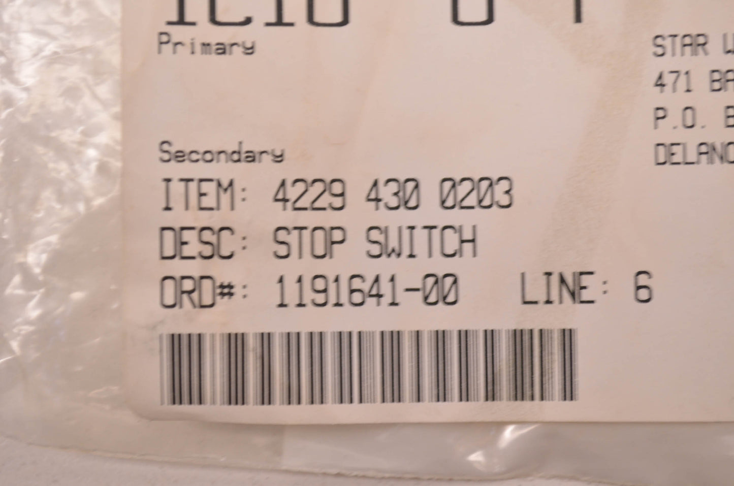 New OEM STIHL Stop Switch NOS