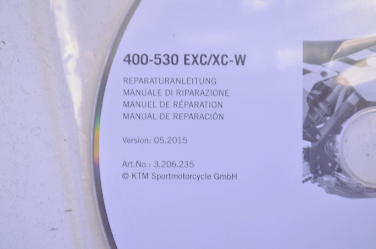 OEM KTM 3206235 2008-2016 400-530 EXC/XC-W Repair Manual CD Disc