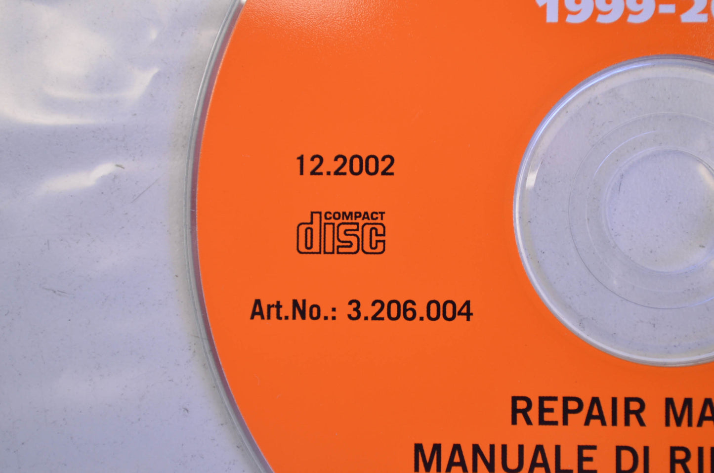 OEM KTM 1999-2003 250-308 SX, MXC, EXC Repair Manual CD Disc