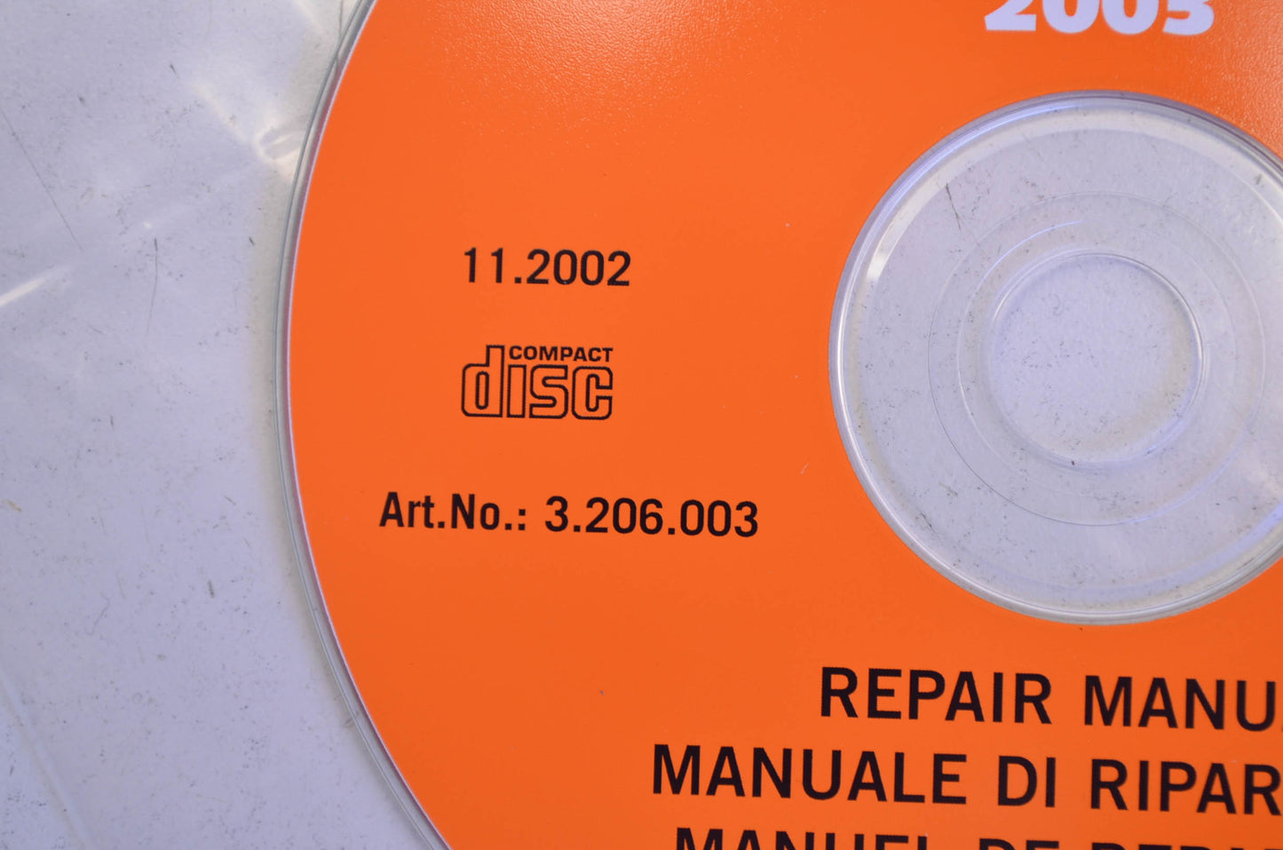 OEM KTM 3206003 2003 250 SX Repair Manual CD Disc