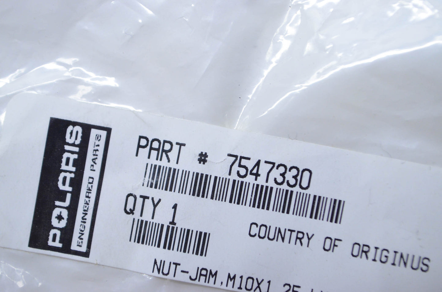 OEM Polaris 7547330 Left Jam Nut M10x1.25 NOS