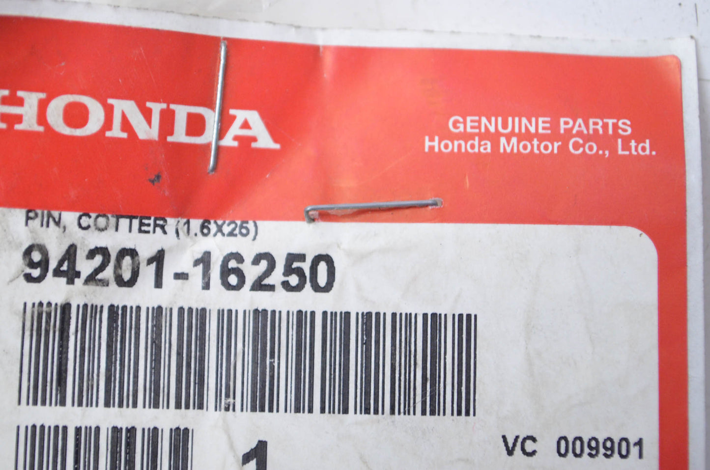 OEM Honda 94201-16250 Cotter Pin (1.6X25) NOS