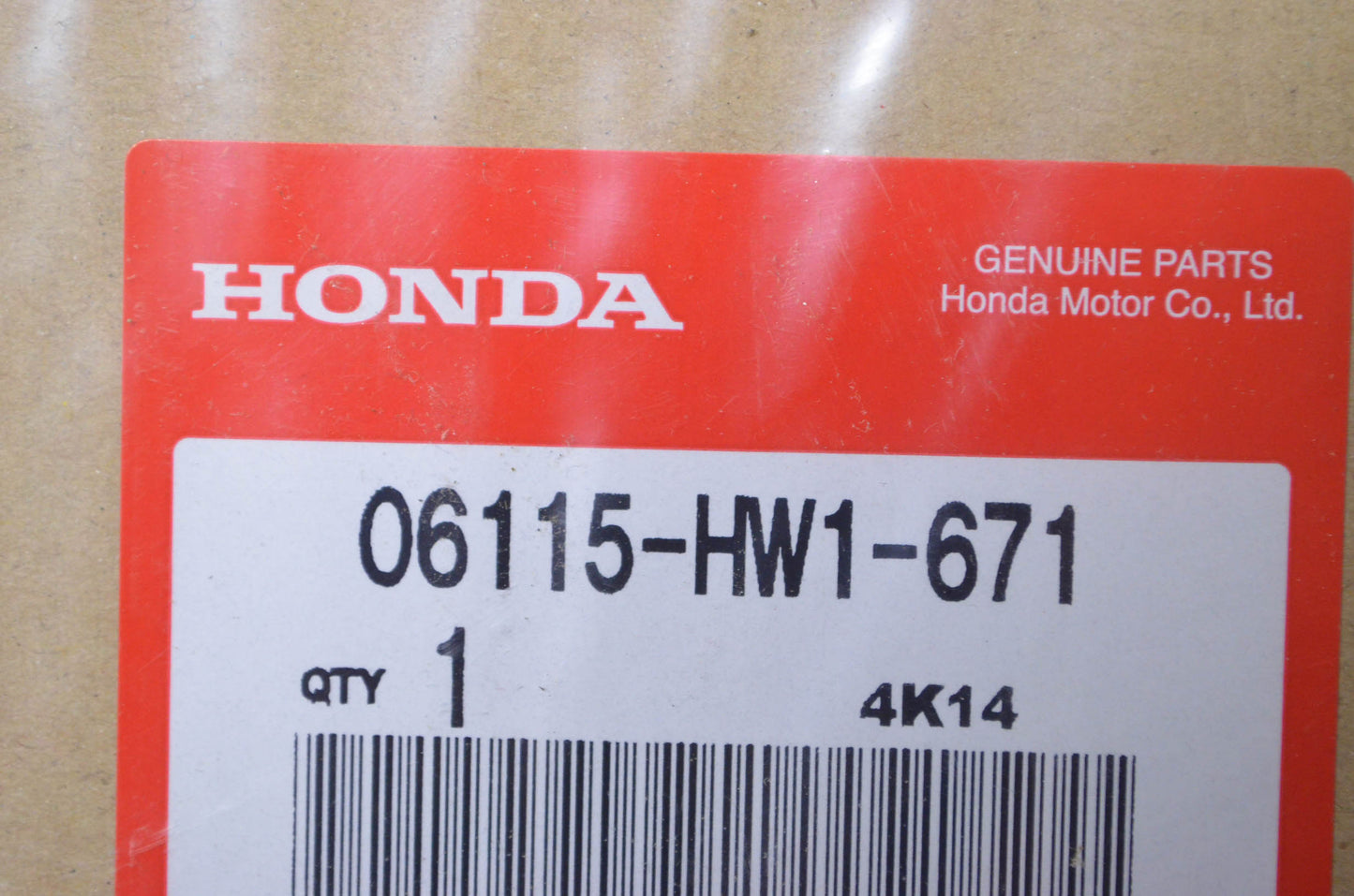 New OEM Honda 06115-HW1-671 Gasket Sheet Kit NOS
