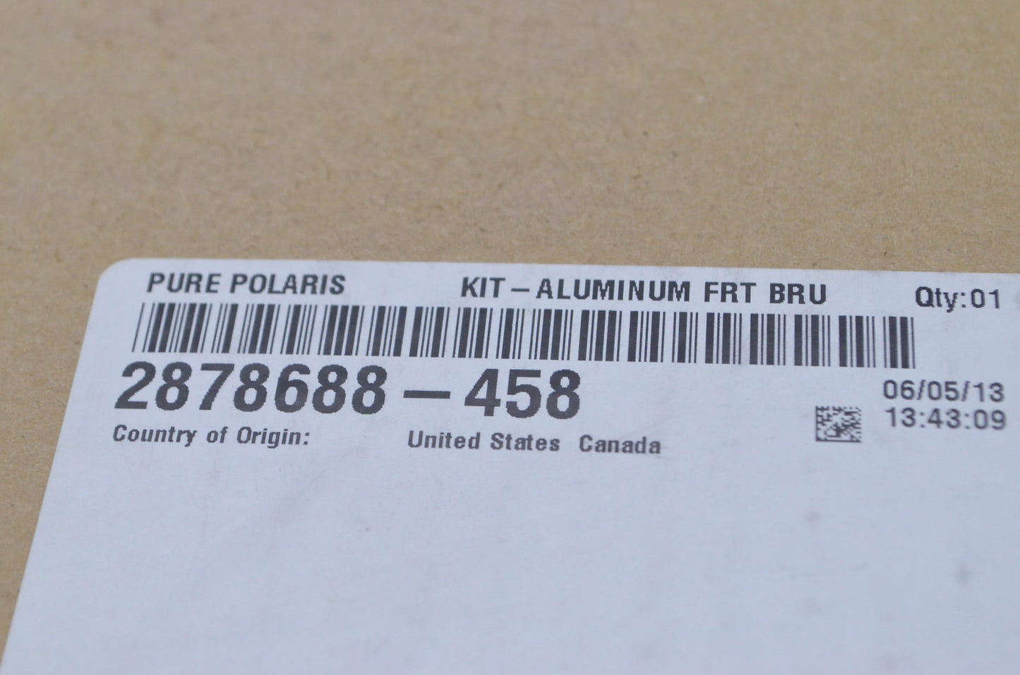 New OEM Polaris Black Aluminum Front Bumper Kit NOS