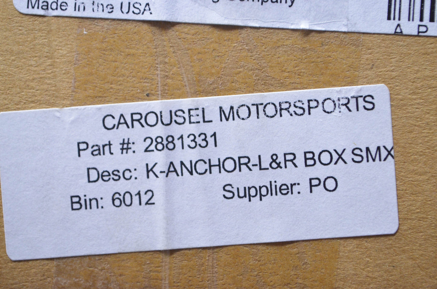 Polaris 2881331 Lock & Ride Storage Box Bracket Anchor Kit