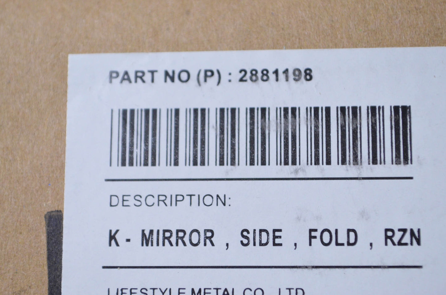 New OEM Polaris 2017 RZR XP Turbo Folding Side Mirror Kit NOS