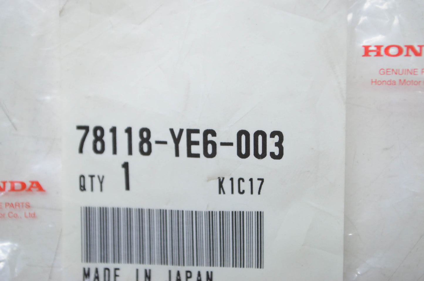 New OEM Honda O-Ring NOS