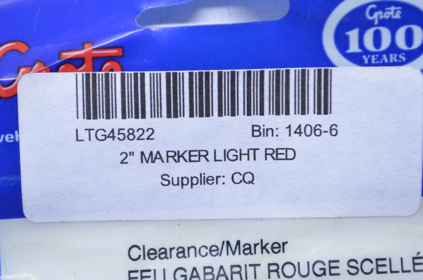 New Grote Red 2' Side Marker Light NOS
