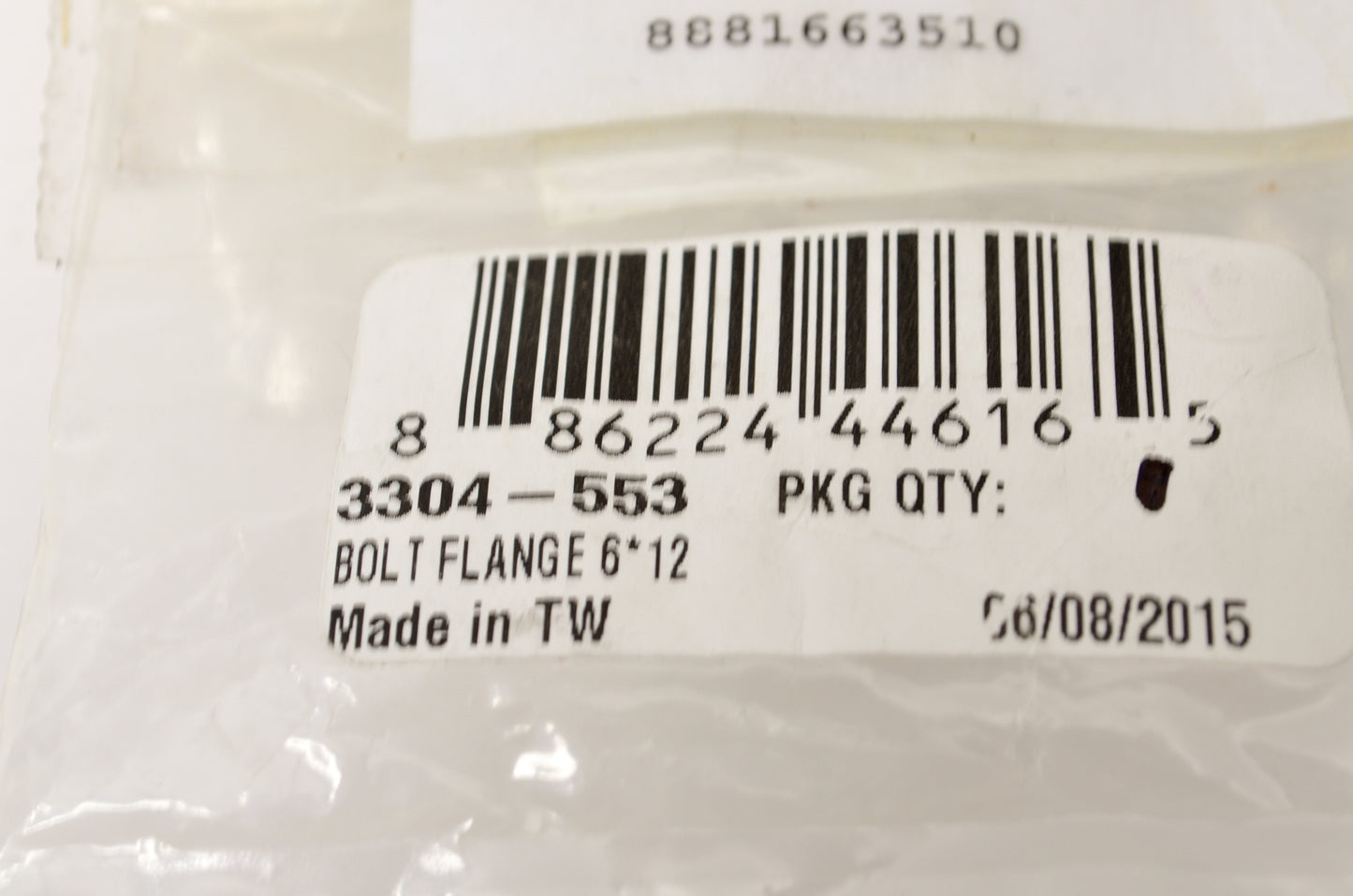 OEM Arctic Cat 3304-553 Flange Bolt 6x12 Qty 2 NOS