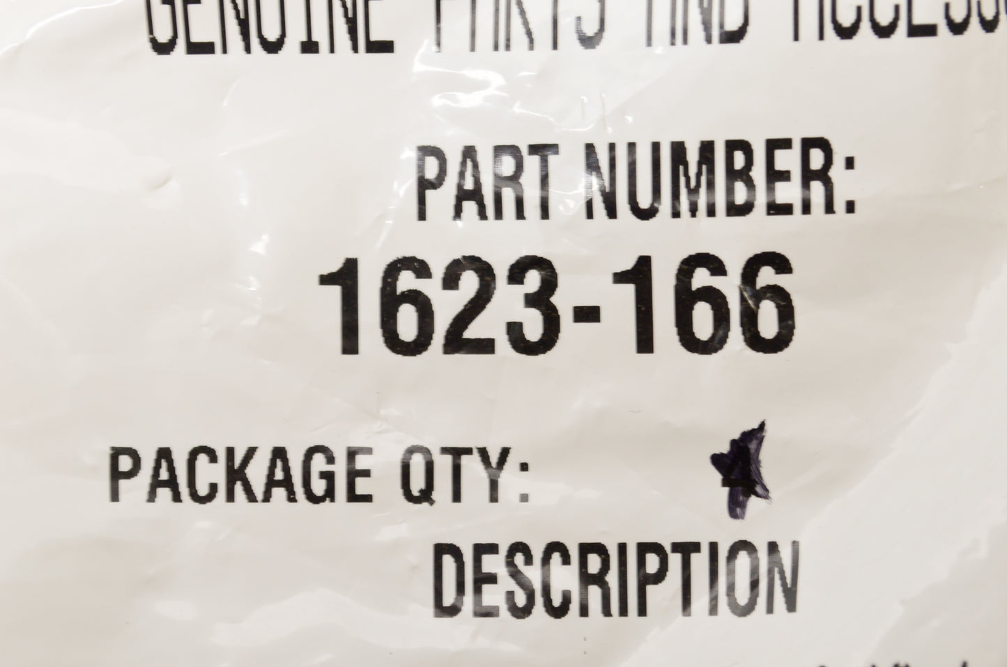 OEM Arctic Cat 1623-166 Hex Head Cap Screw SEMS 3/8-16x1.250 BLK Qty 2 NOS