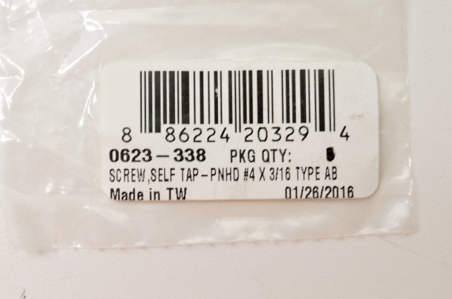 OEM Arctic Cat 0623-338 PNHD #4x3/16 TYPE AB Self Tap Screw Qty 4 NOS