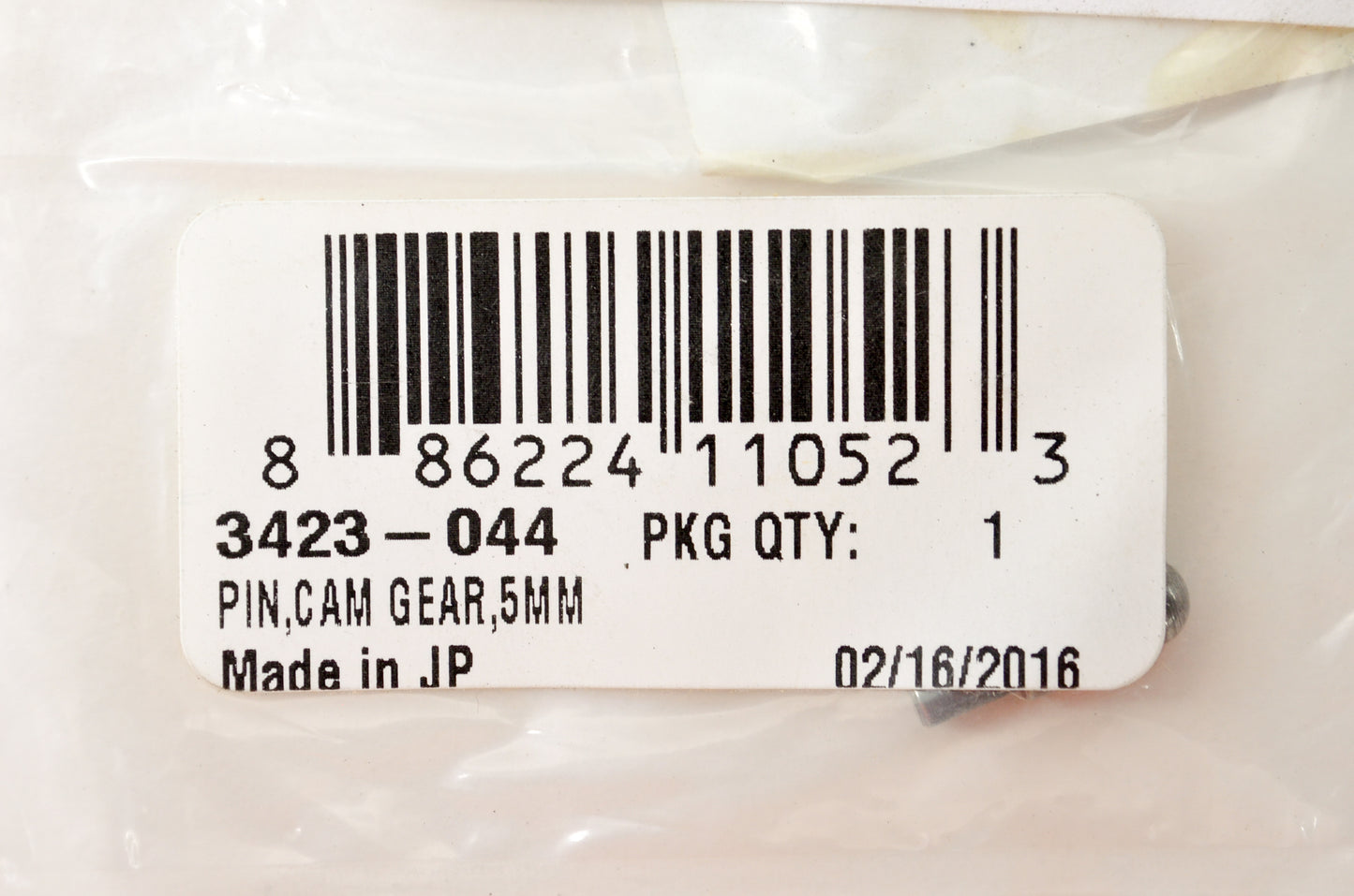 OEM Arctic Cat 3423-044 Cam Gear Pin 5mm NOS