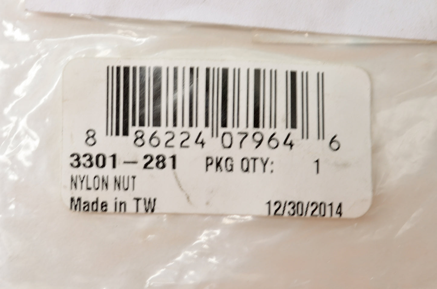 OEM Arctic Cat 3301-281 Nylon Nut NOS