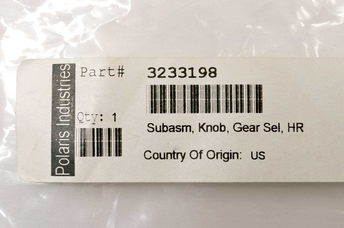 OEM Polaris 3233198 Shift Knob Assembly